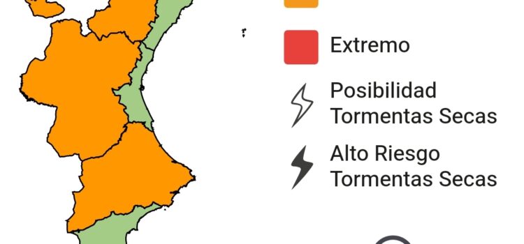 La Generalitat alerta d’un risc alt d’incendis a l’interior sud de Castelló, València i nord d’Alacant