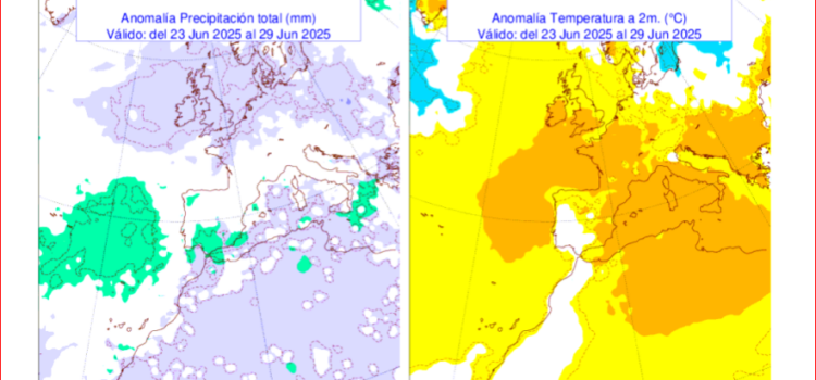L’AEMET preveu un final de juny amb temperatures més altes de l’habitual a la zona mediterrània