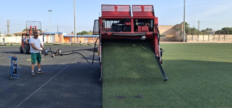 Vila-real avança en la renovació al camp de futbol Fundació Flors