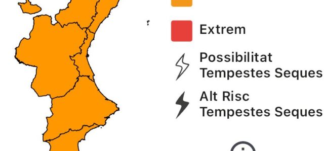 Alerta per alt risc d’incendis forestals a tota la Comunitat Valenciana