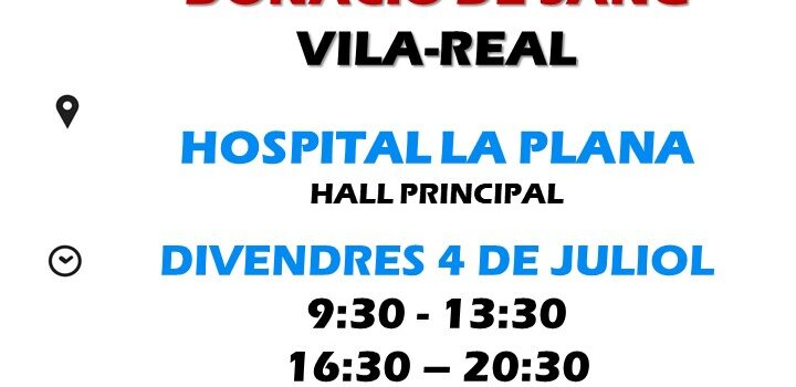 Crida a la solidaritat: donació de sang