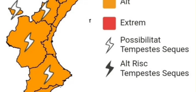 Risc alt d’incendi forestal a tota la Comunitat Valenciana: alerta del Centre de Coordinació d’Emergències