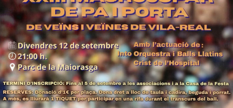 Vila-real celebra el XXIII Macrosopar de Pa i Porta