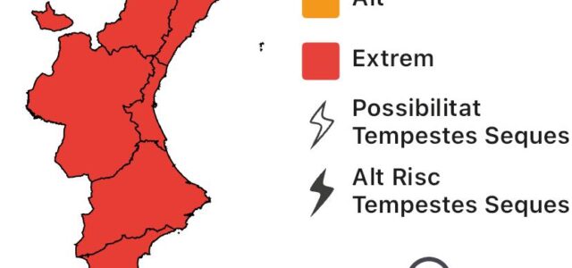 Alerta màxima per risc d’incendis forestals a Vila-real