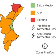 El risc d’incendis forestals es dispara a la Comunitat Valenciana amb nivell extrem al nord de Castelló