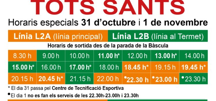 Vila-real activa el dispositiu especial de Tots Sants amb horari ampliat i reforç del bus Groguet