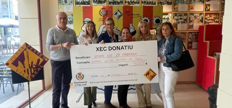 La solidaritat de les festes de Vila-real ajuda l’AMPA La Panderola amb més de 3.000 euros