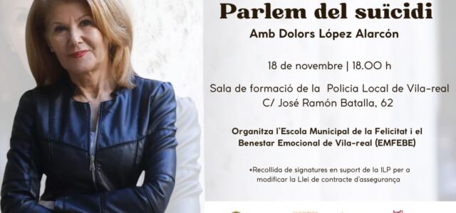 Vila-real acull la conferència ‘Parlem del suïcidi’ per fomentar la prevenció
