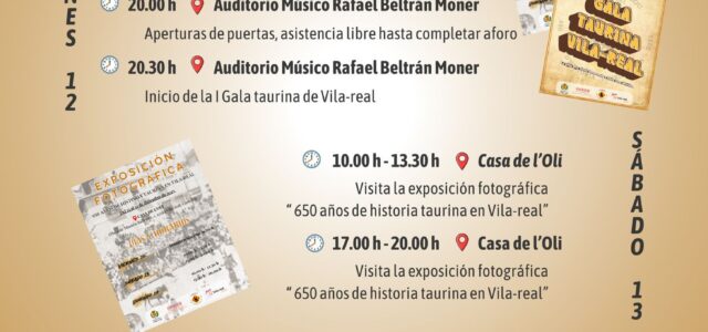 Vila-real commemora 650 anys de bou al carrer amb la I Gala Taurina