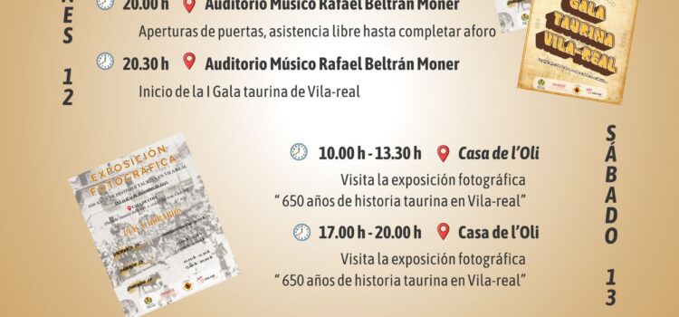 Vila-real commemora 650 anys de bou al carrer amb la I Gala Taurina