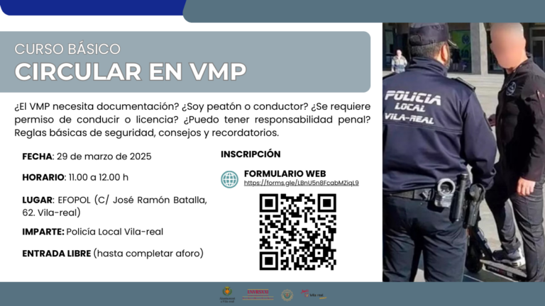 Vila-real forma als usuaris de VMP per a una mobilitat més segura
