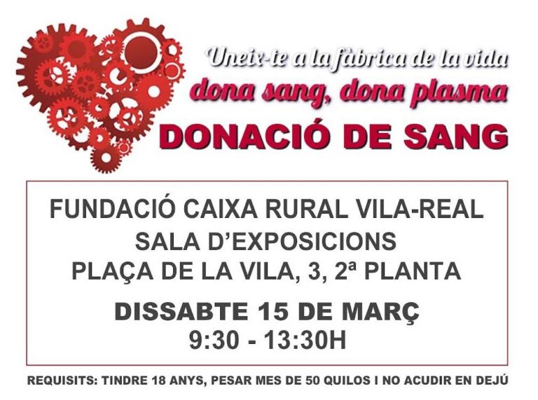 Salvem vides amb la nostra sang