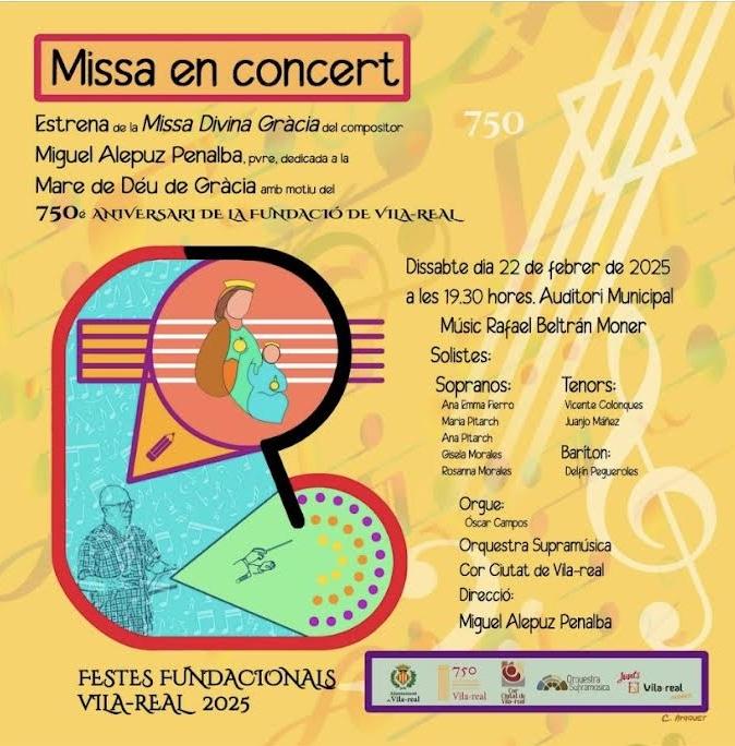 Vila-real celebra el 750é aniversari amb el concert de l’estrena de la ‘Missa Divina Gràcia’