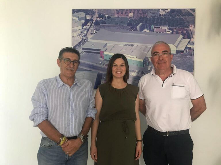 Sancho i Parra visiten Frutinter després del conveni amb la UPV per la creació d'una càtedra d'empresa