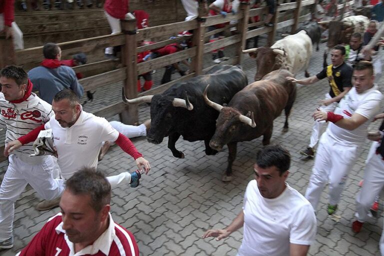 Un veí de Vila-real resulta ferit per asta de bou en un braç en Sant Fermín