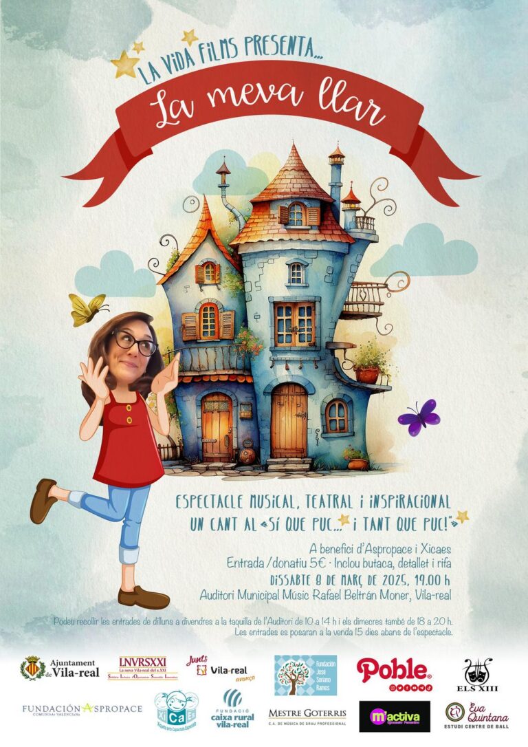 El dissabte 8 de març, espectacle ‘La meva llar’ a l’Auditori Municipal de Vila-real