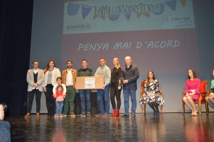 Les penyes de Vila-real van reciclar 1.242 quilos de vidre durant les Festes de la Mare de Déu de Gràcia 