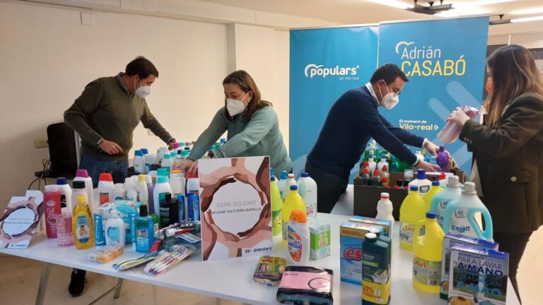 El PP entrega productes de neteja i higiene a l’associació Sant Vicent de Paúl