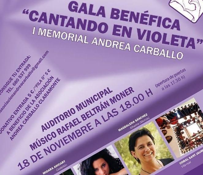Música, poesia i humor el diumenge a l’Auditori amb la gala ‘Cantando en violeta’ de l'Associació Andrea Carballo