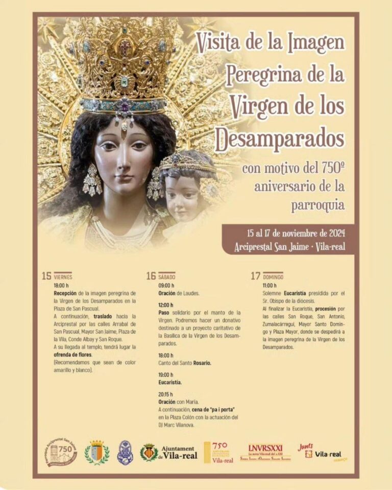 Visita de la imatge peregrina de la Mare de Déu dels Desemparats pel 750 aniversari de la parròquia