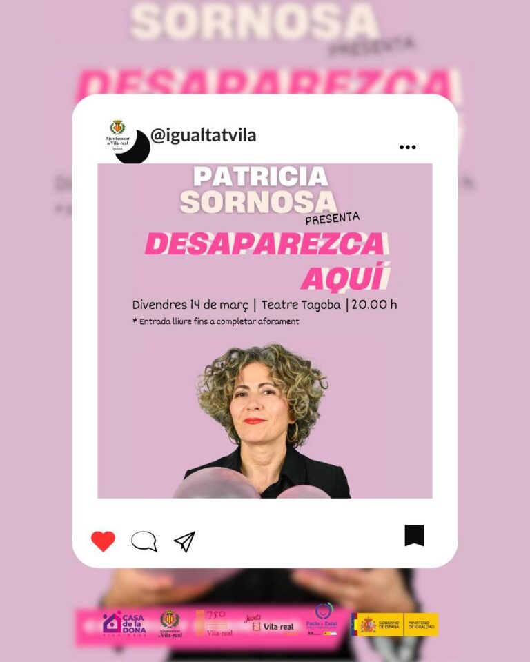 Patricia Sornosa porta 'Desaparezca Aquí' al Teatre Tagoba
