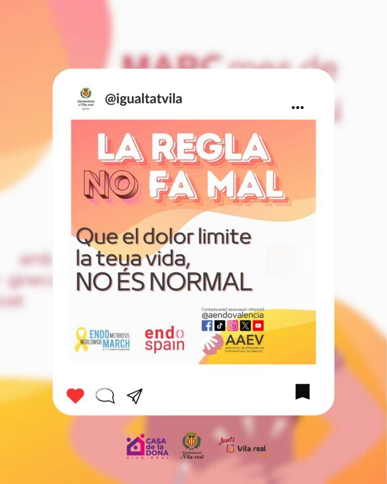 Vila-real es suma a la lluita contra l'endometriosi amb una campanya de conscienciació