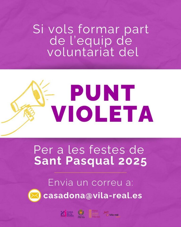 Inscripció per a formar part de l’equip de voluntariat del Punt Violeta en Pasqua