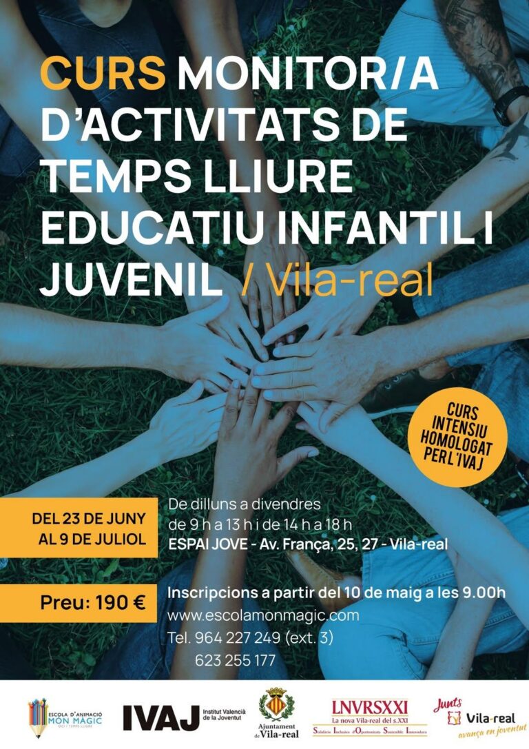 S’obrin les inscripcions per al curs de monitor/a de temps lliure a Vila-real