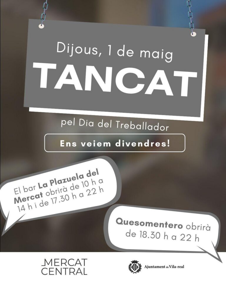 El Mercat Central  tancarà pel Dia del Treballador, però obriran altres establiments