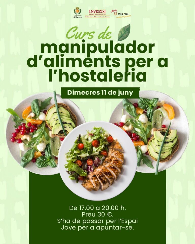Curs de manipulador d’aliments per a l’hostaleria el pròxim 11 de juny