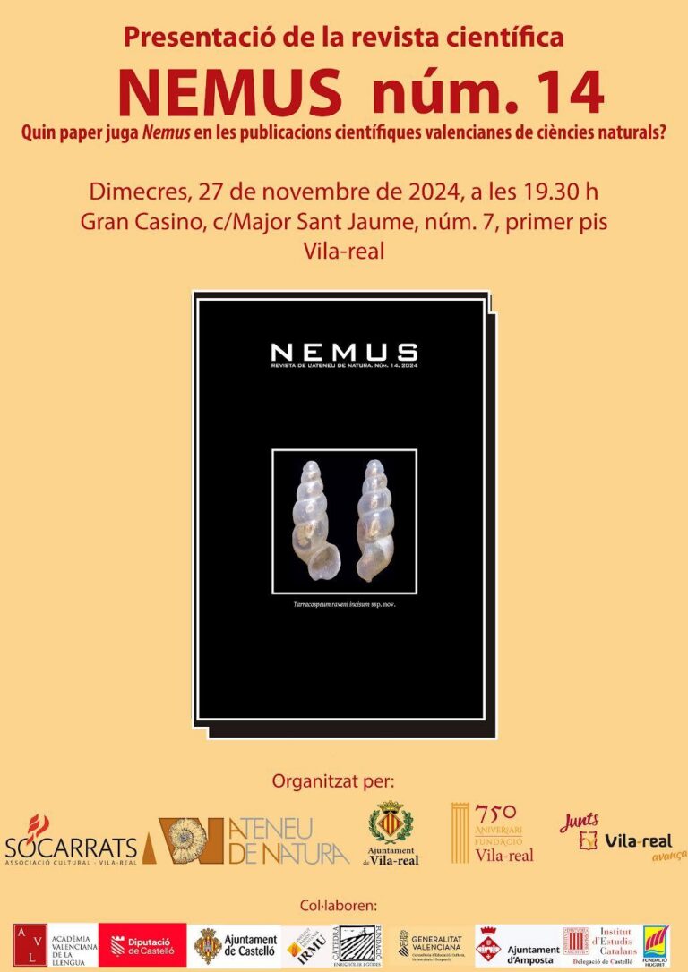 Presentació de la 14a edició de la revista científica ‘Nemus’
