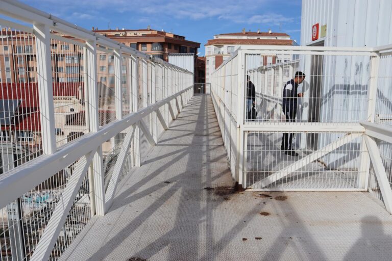 Reparació de la passarel·la elevada de l’estació de tren per part de Serveis Públics