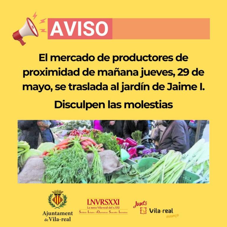 El mercat de fruita i verdura de productors locals canvia d’ubicació excepcionalment demà