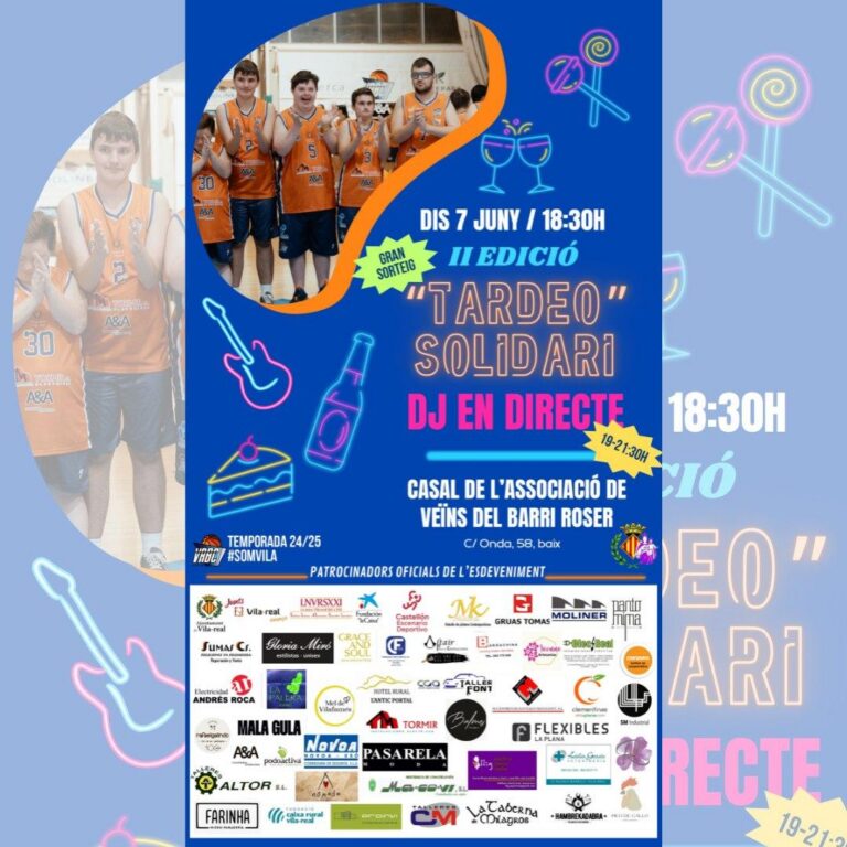 Segona edició del Tardeo Solidari amb DJ en directe al barri del Roser