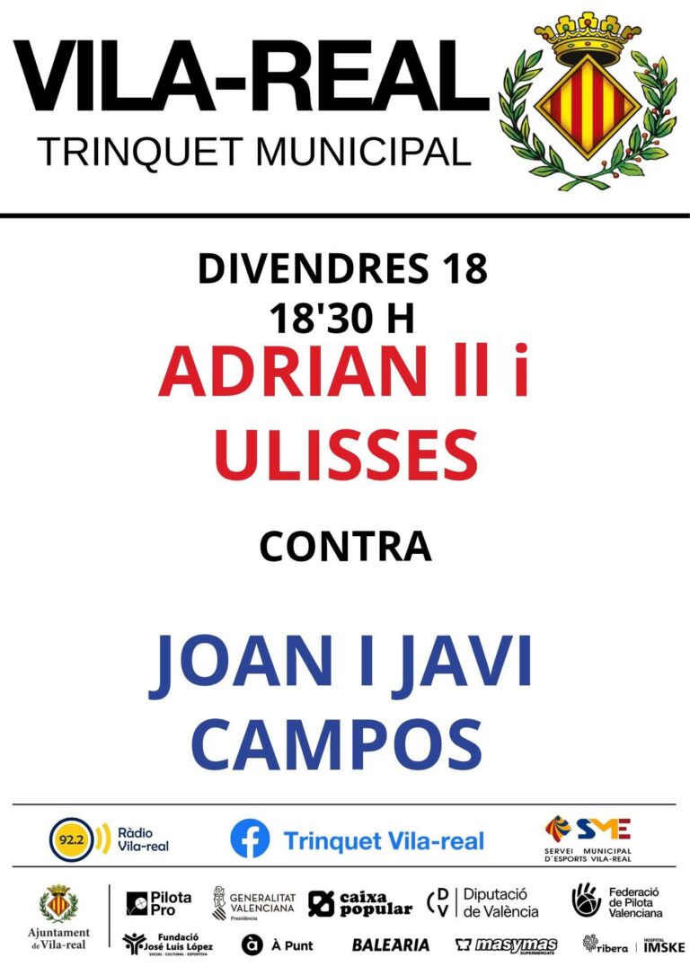 Emoció i nivell al Trinquet Municipal de amb una nova partida de pilota valenciana