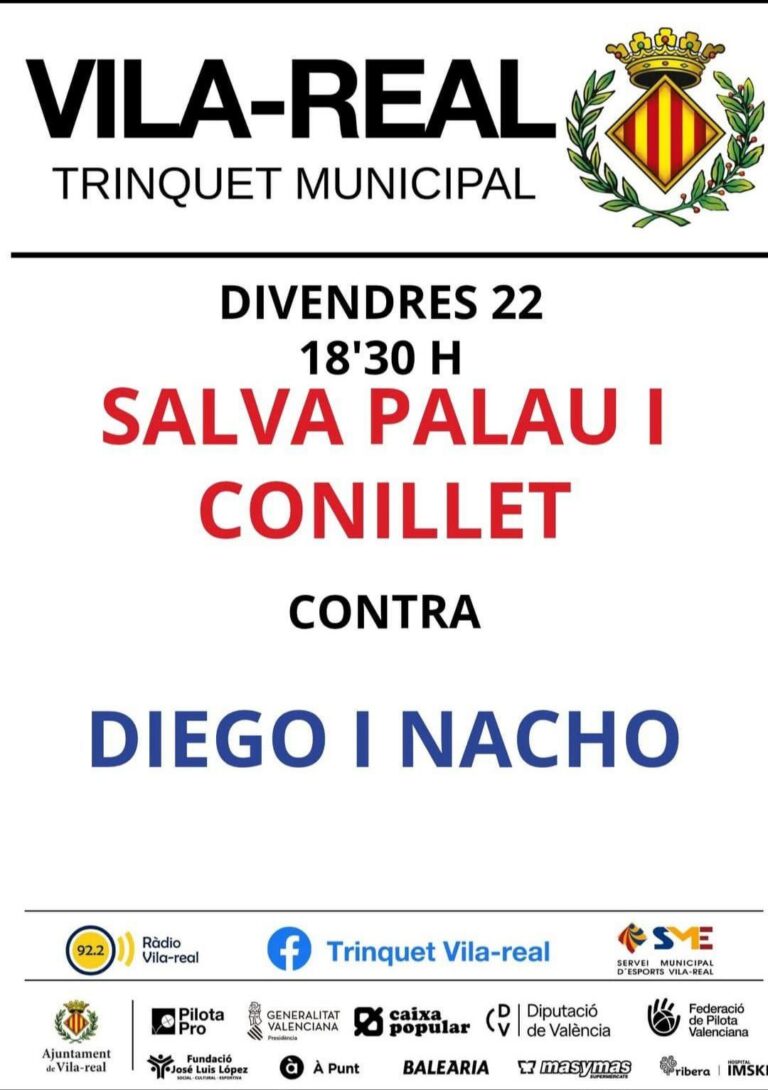 El Trinquet Municipal acull este divendres una partida destacada de pilota valenciana
