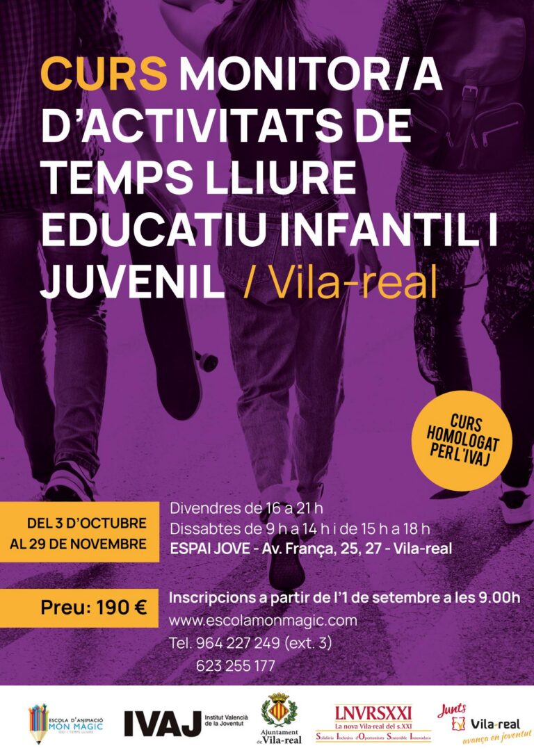 Nou curs de monitor/a de temps lliure educatiu infantil i juvenil homologat per l’IVAJ