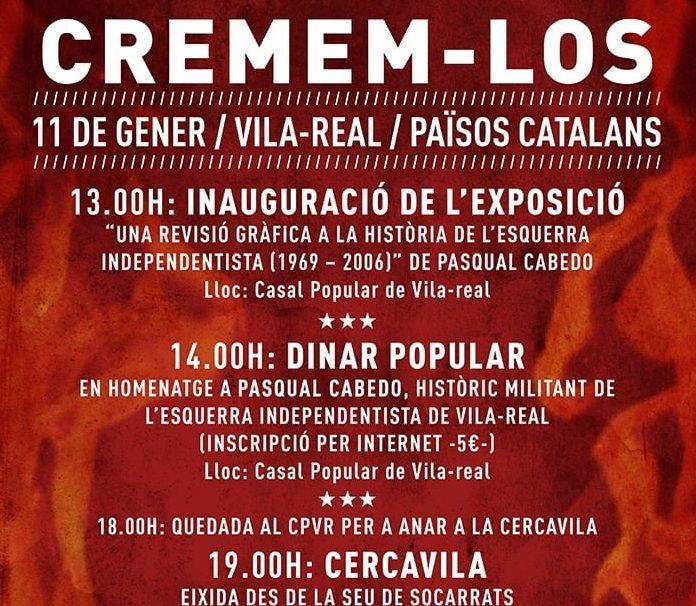 L’Esquerra Independentista de la Plana Baixa commemora la Crema de 1706 sota el lema ‘Cremem-los’