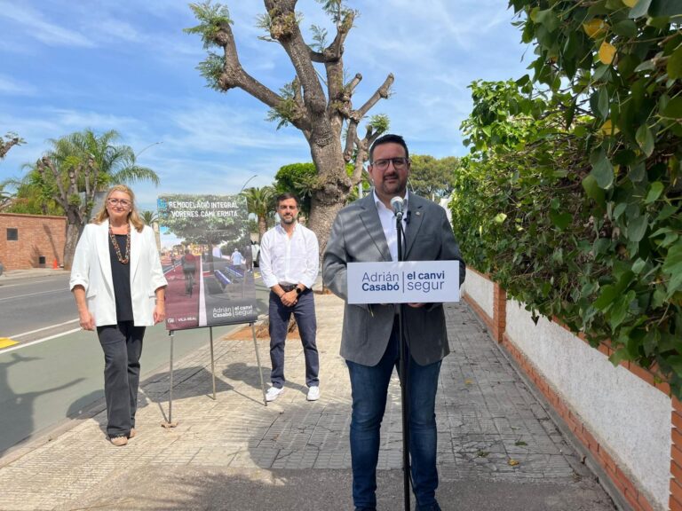 Casabó presenta una reforma integral de les voreres del Camí Ermita