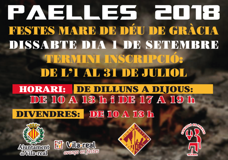 La Junta de Festes obri el termini d’inscripció per a participar en les paelles de setembre durant tot aquest mes
