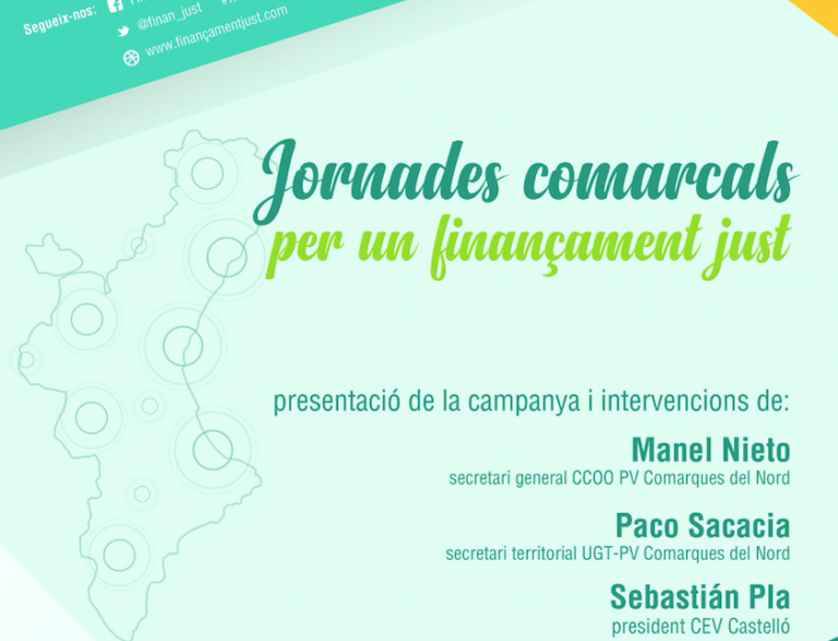 Els XIII acull el dimarts la mobilització pel Finançament Just com a avantsala a les concentracions del dia 16