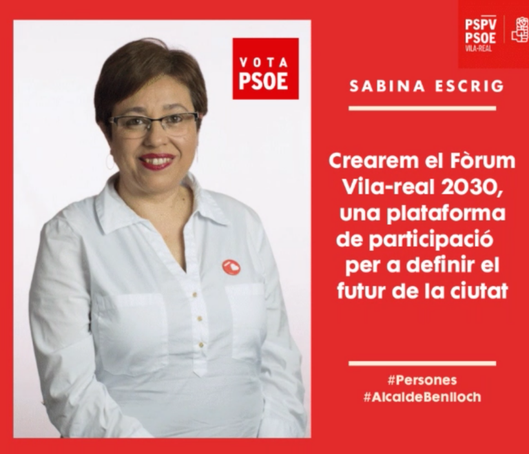 El PSOE crearà el Fòrum Vila-real 2030, una plataforma de participació per a crear l'estratègia en aliança amb la societat