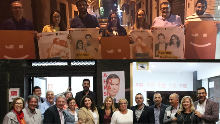 Arranca la campanya electoral a Vila-real amb la penjada simbòlica de cartells 