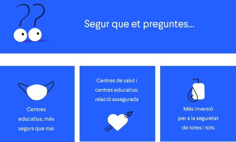 Una nova web de la Generalitat inclou els protocols establerts per la tornada a l'escola