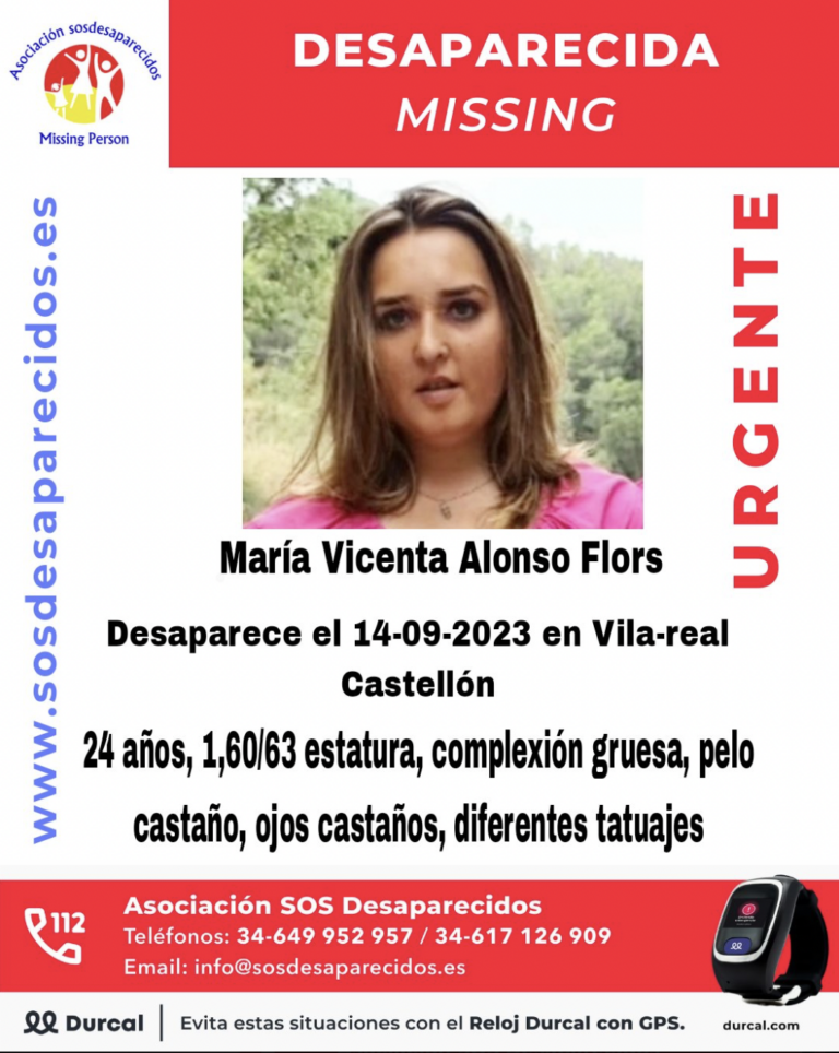 Es busca una jove de 24 anys desapareguda a Vila-real