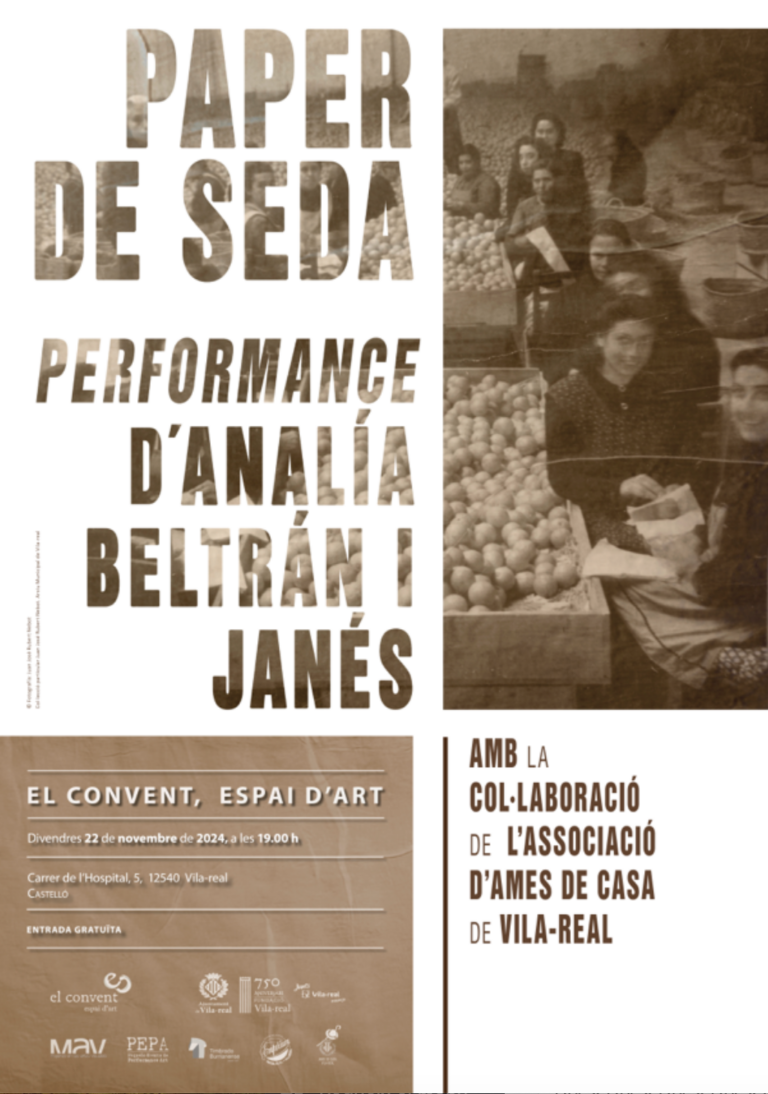 Vila-real acull una exposició d’escultura de César Padilla i la performance ‘Paper de seda’ d’Analía Beltrán