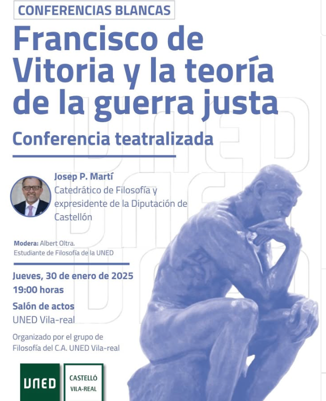 La UNED de Vila-real viatja al passat amb una conferència teatralitzada sobre Francisco de Vitoria