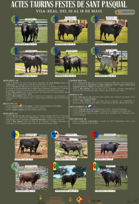 Demà els protagonistes son els bous amb entrada, desencaixonada i embolades