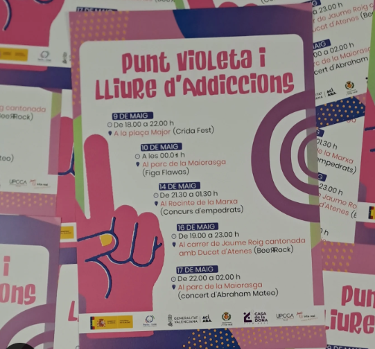 Compromís amb unes festes segures i saludables amb Punts Violeta i Lliures d’Adiccions