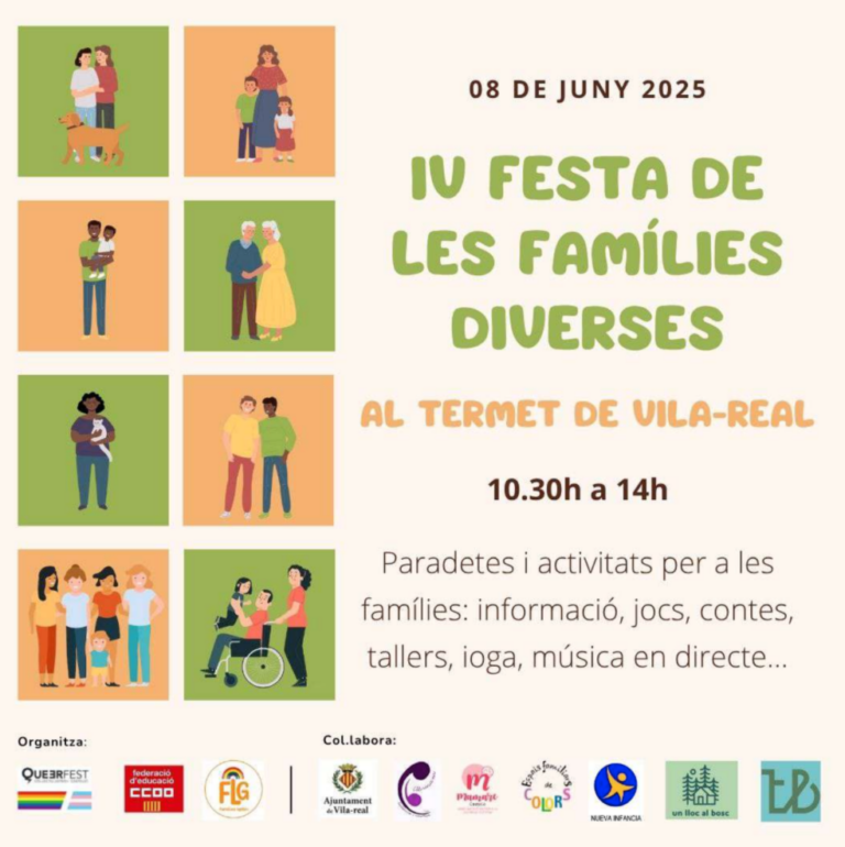 Vila-real celebra la quarta Festa de les famílies diverses amb activitats i reivindicació de la diversitat